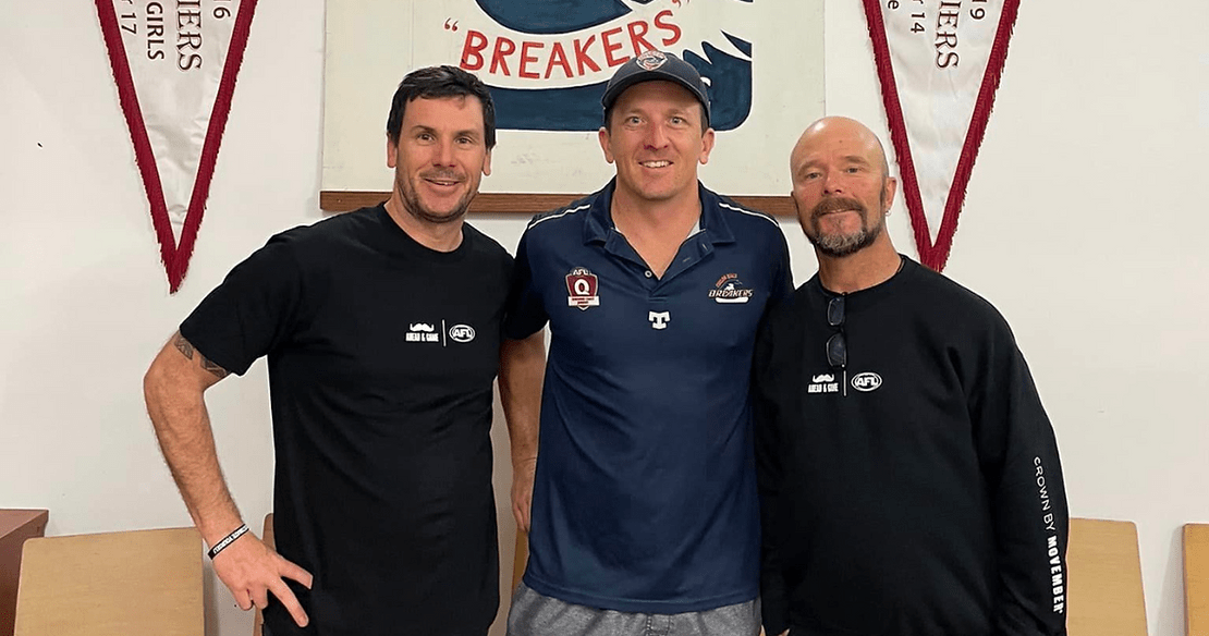 Top Blokes Youth Worker Reece as part of Ahead of the Game AFL